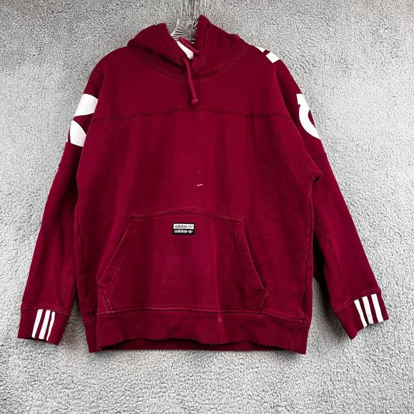 adidas Other - Adidas Mens Size M Spellout Three Stripes Logo Pullover Hoodi